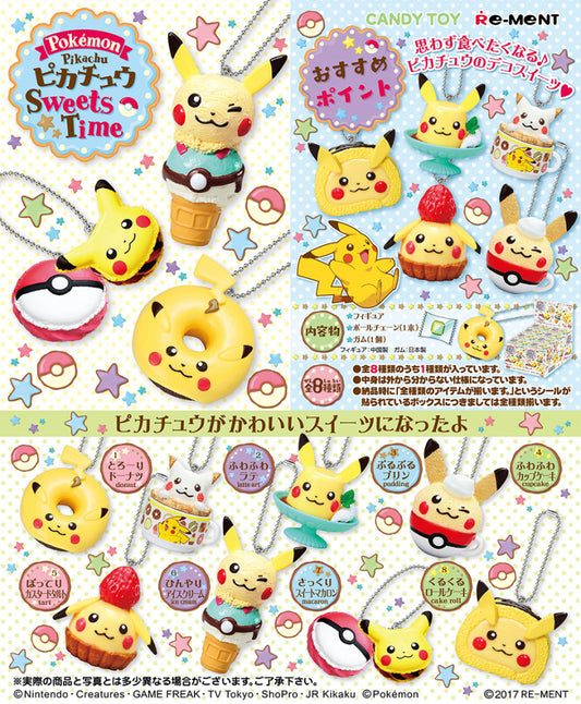 Re-ment Pokemon Pocket Monsters Pikachu Sweets Time Sealed Box 8 Random Trading Figure Set