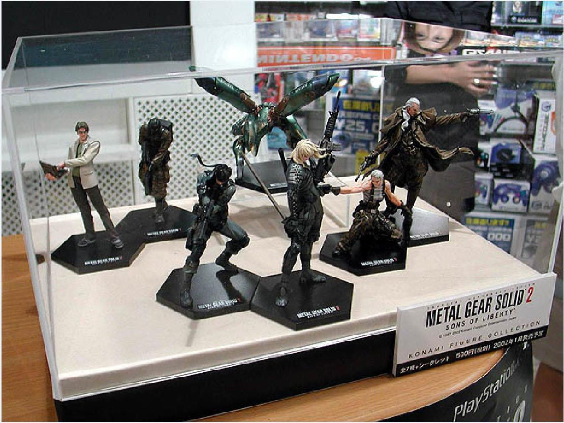 Konami Metal Gear Solid 2 Sons Of Liberty Collection 7 1P + 7 2P 14 Mini Trading Figure Set - Lavits Figure
