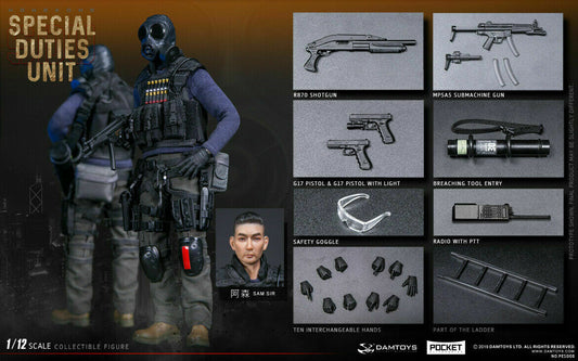 Damtoys 1/12 Pocket Elite Series PES008 Hong Kong SDU Special Duties Unit Sam Sir Action Figure