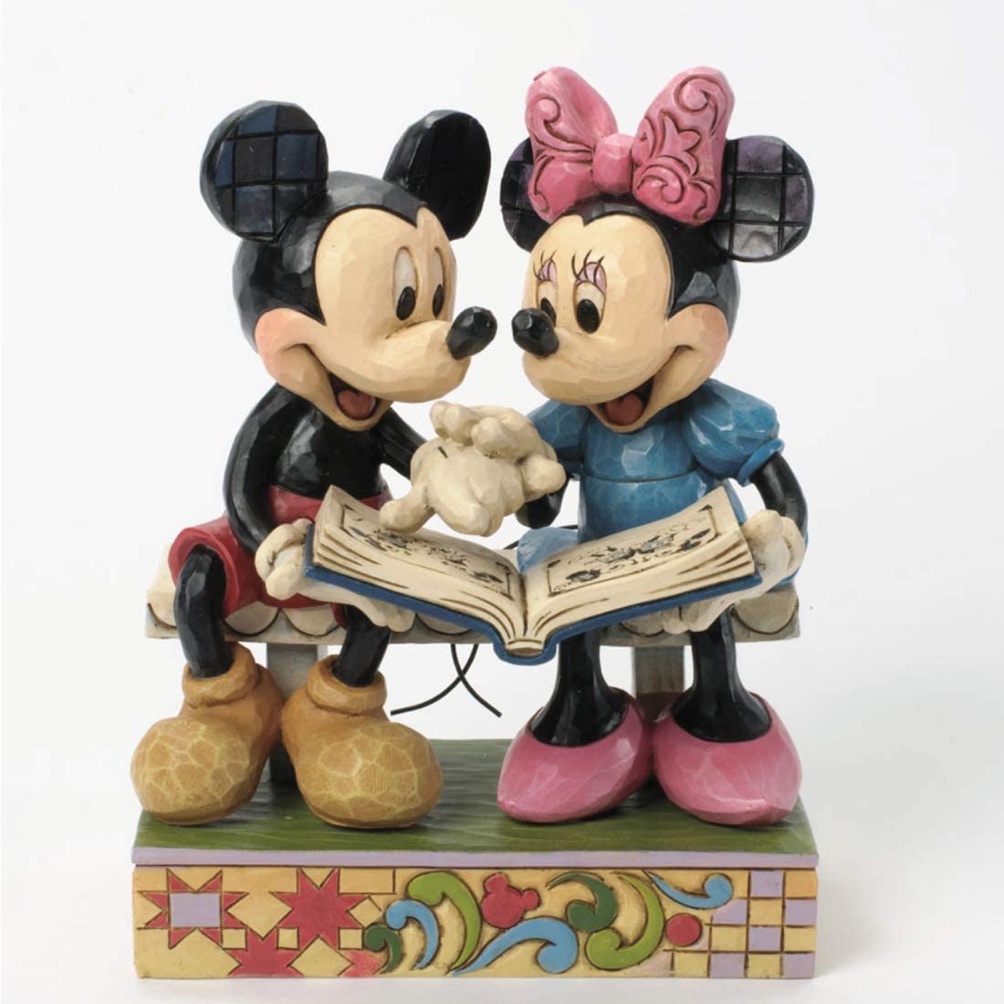 Enesco Jim Shore Disney Traditions Mickey Mouse Minnie Mouse 85th Anni. Reading Collection Figure
