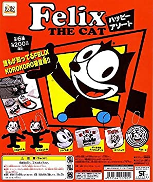 Koro Koro Felix the Cat Gashapon 6 Plush Doll Strap Bag Goods Collection Figure Set