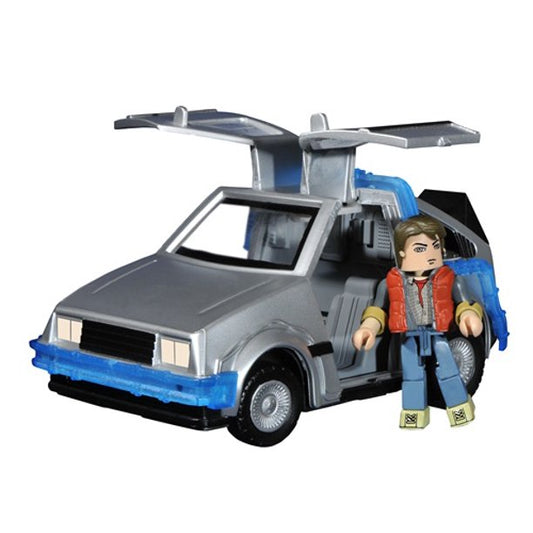 Art Asylum Minimates Back to The Future Time Machine Mini Vehicle w/ Marty McFly Action Figure