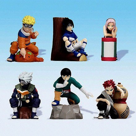 Bandai Naruto Stamp Ninja Symbol Gashapon Part 1 6 Collection Figure Set