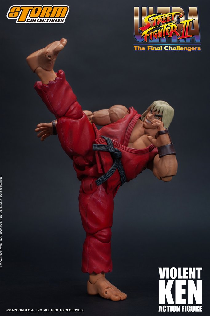 Storm Toys 1/12 Collectibles USFII Ultimate Street Fighter II The Final Challengers Violent Ken Action Figure