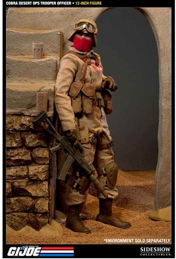 Sideshow 1/6 12" A Real American Hero G.I. Joe Cobra Desert Ops Trooper Officer Action Figure