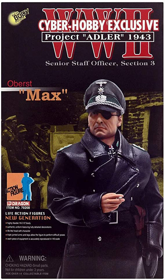 Dragon 1/6 12" WWII Project Adler 1943 Senior Staff officer Section 3 Oberst Max Action Figure