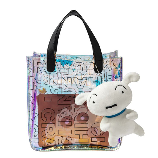 Crayon Shin Chan Taiwan Watsons Limited Crystal Tote Bag w/ Plush Doll Set.