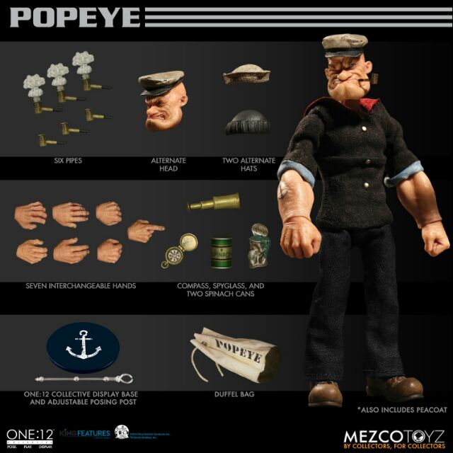 Mezco Toys 1/6 12" Collective Popeye Action Figure