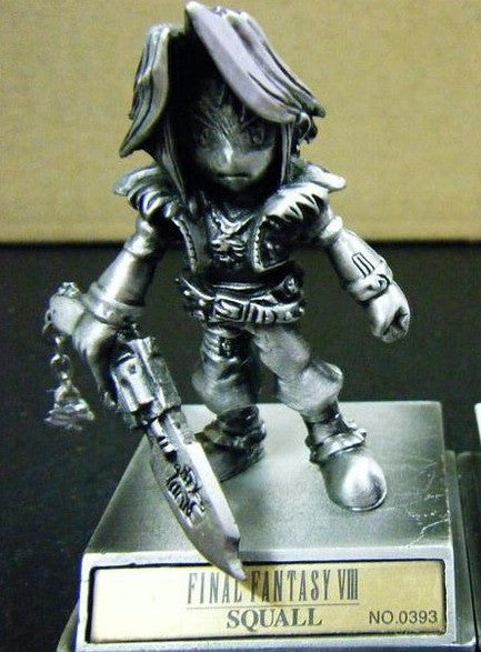 Square Enix Final Fantasy Chrome VIII Squall Metal Mini Trading Collection Figure - Lavits Figure
