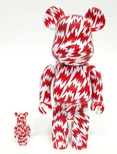 Medicom Toy 2008 Be@rbrick 400% Eley Kishimoto White & Red Ver 11" Vinyl Collection Figure - Lavits Figure

