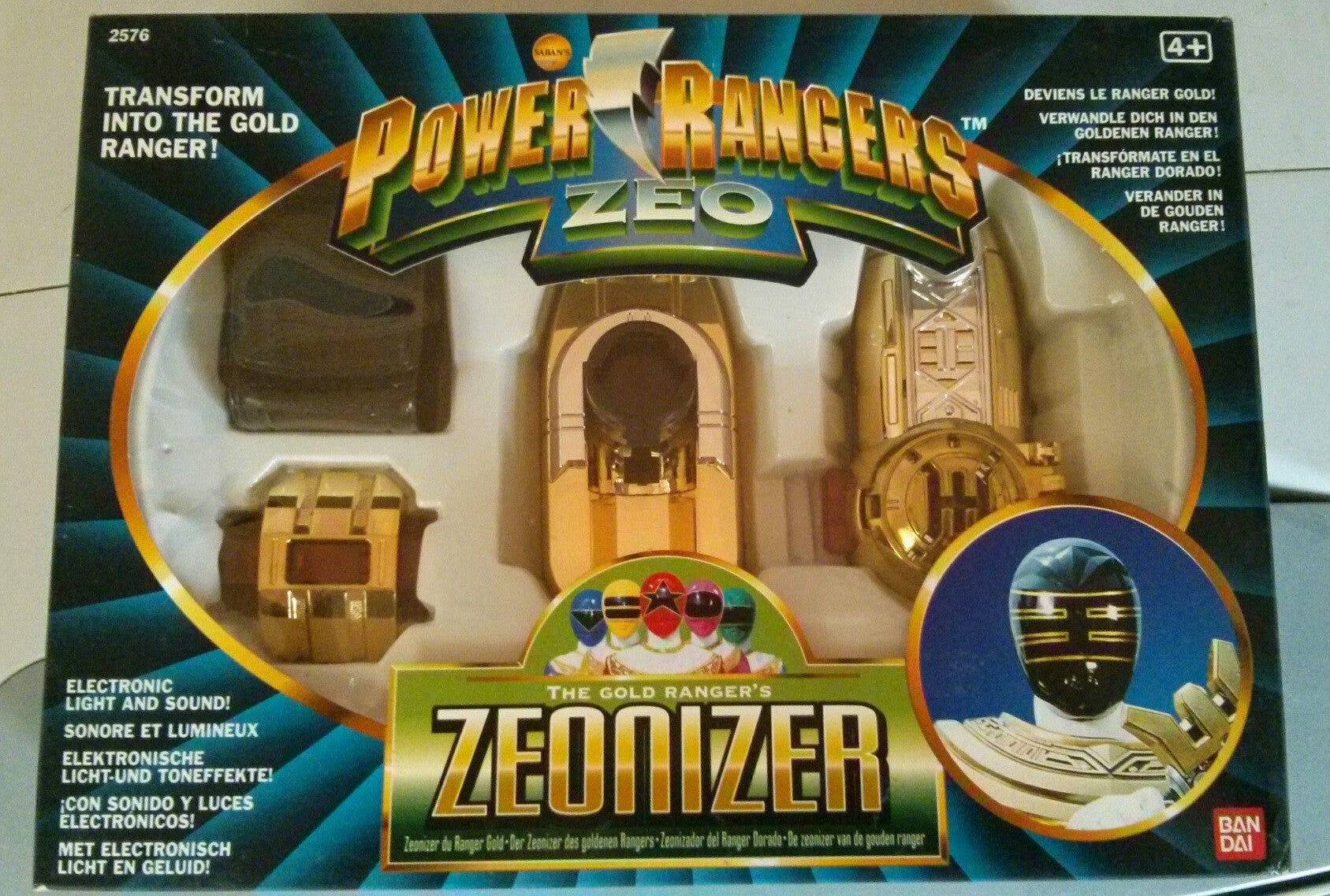 Bandai Power Rangers Zeo Ohranger Zeonizer Gold Morpher Play Set #2576 ...