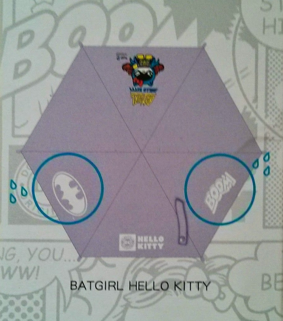 Sanrio Hello Kitty x Dc Comics Batgirl Water Color Changed Umbrella - Lavits Figure
 - 2