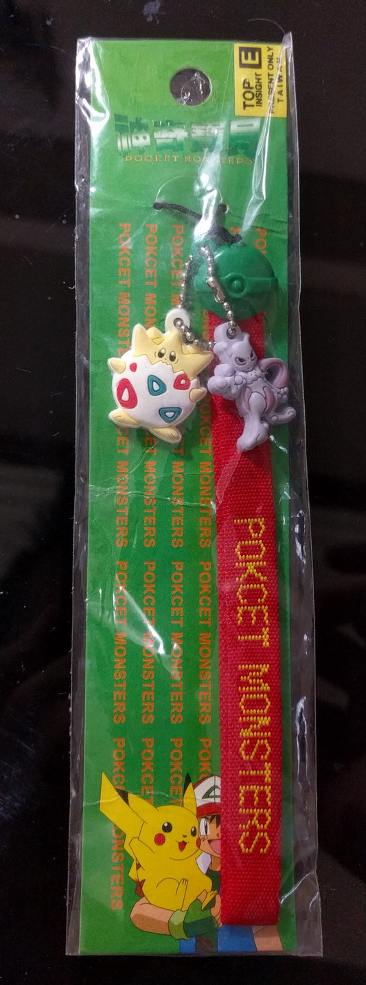 Nintendo 1998 Pokemon Pocket Monster Taiwan Only Togepi οΌ Mewtwo Mascot Phone Strap Figure