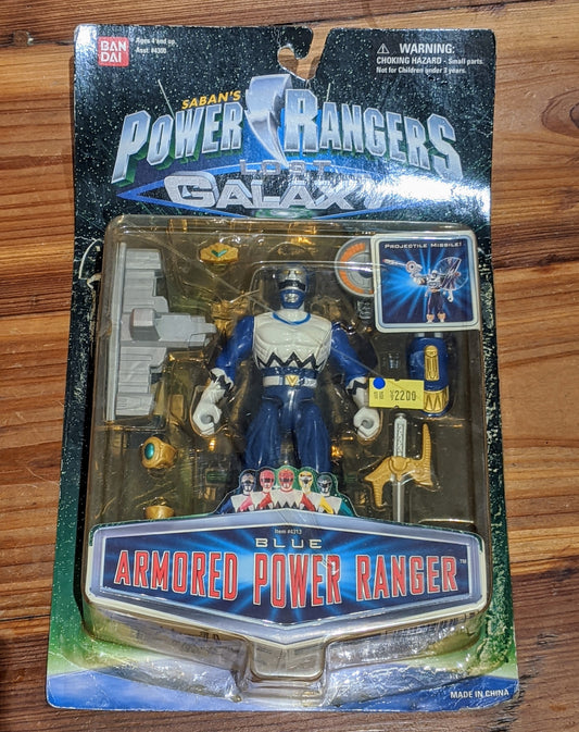 Bandai Power Rangers Lost Galaxy Gingaman Blue Armored 4" Action Figure
