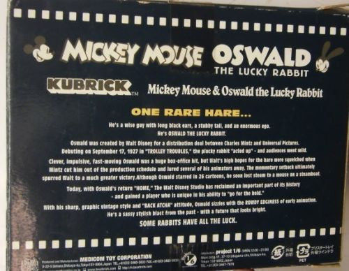 Medicom Toy Kubrick 100% Disney Mickey Mouse Oswald The Lucky Rabbit Figure Set - Lavits Figure
 - 2