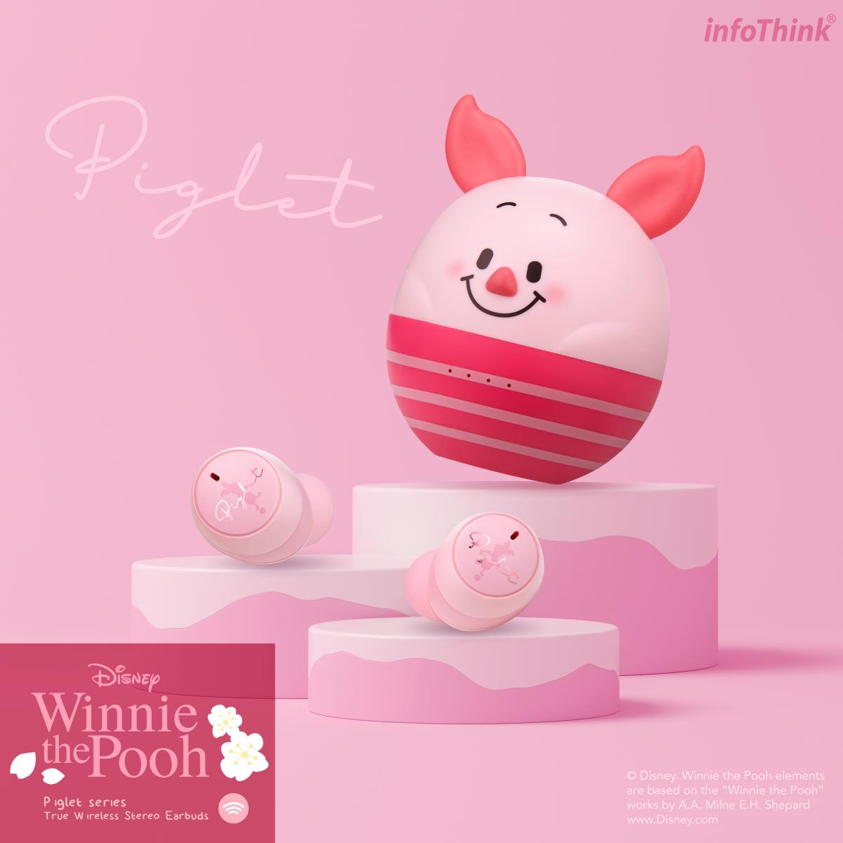 InfoThink x Disney Chubby True Wireless Stereo Earbuds Winnie The Pooh Series Piglet ver