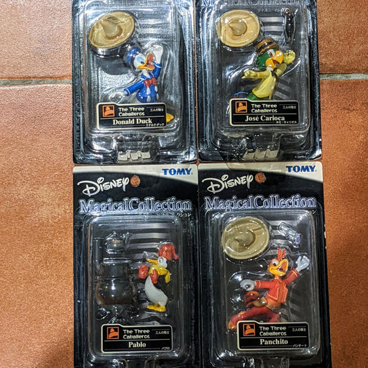 Tomy Disney Magical Collection The Three Caballeros 064 Donald Duck 065 Jose Carioca 066 Caballeros Panchito 074 Pablo 4 Trading Figure Set