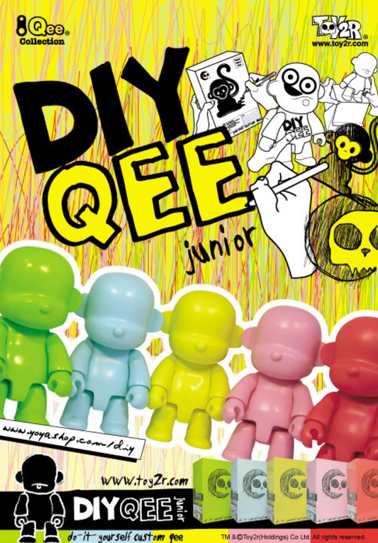 Toy2R Qee Custom Dog Do It Yourself DIY Monkey 5 Color 8" Vinyl Figure Set