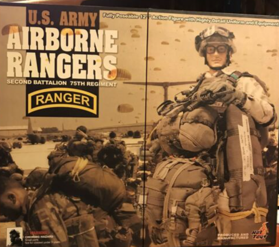 Hot Toys 1/6 12" U.S. Army Airborne Rangers Second Battalion 75th Regiment Ranger Action Figure