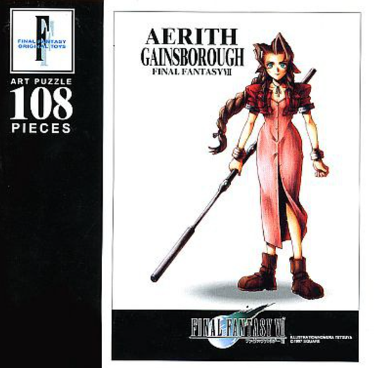 Art Box 1997 Square Final Fantasy VII 7 Aerith Gainsborough 108 Pieces Puzzle
