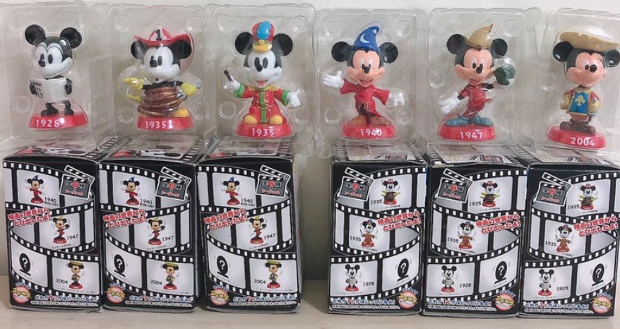 RunA Disney Toyfull Mickey Mouse Mini Bobble Head 6 Trading Collection Figure Set
