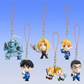 Bandai Fullmetal Alchemist Gashapon Part 1 6 Mascot Strap Swing Figure Set