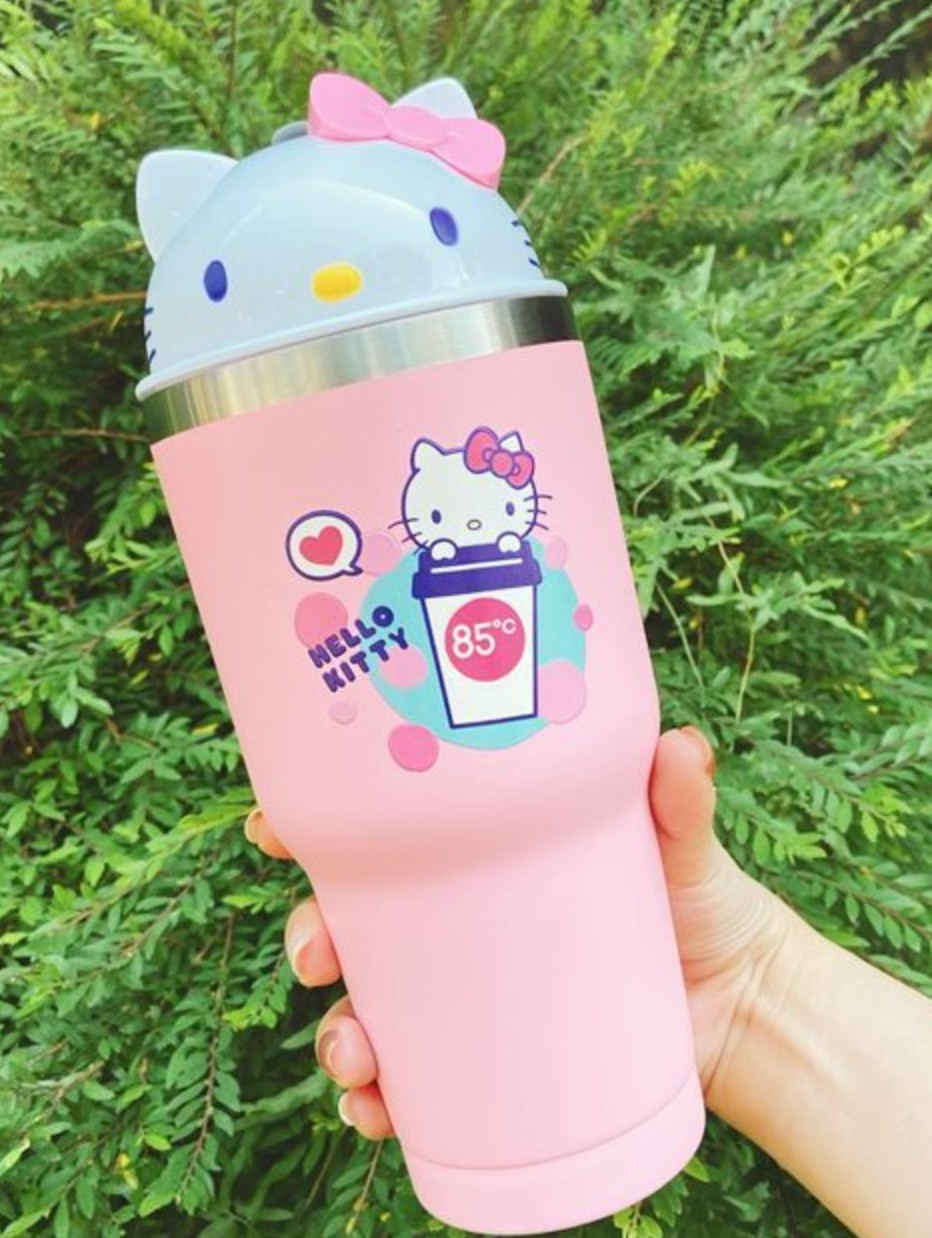 Sanrio Hello Kitty Taiwan 85cafe Limited Figure Thermos Cup