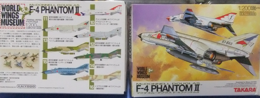 Takara Kaiyodo 1/200 World Wings Museum F-4 Phantom II 7+1 Secret 8 Trading Collection Figure Set