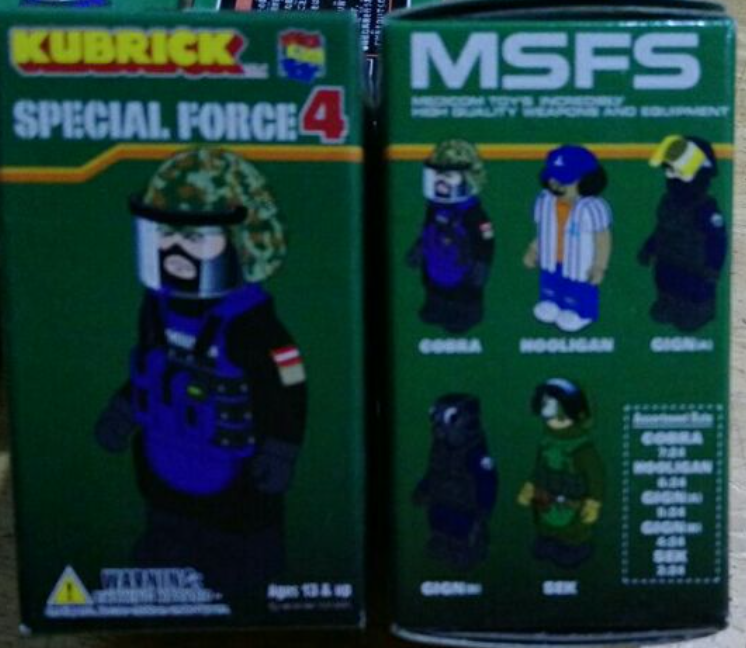 Medicom Toy Kubrick 100% MSFS Special Force 4 5 Action Figure Set