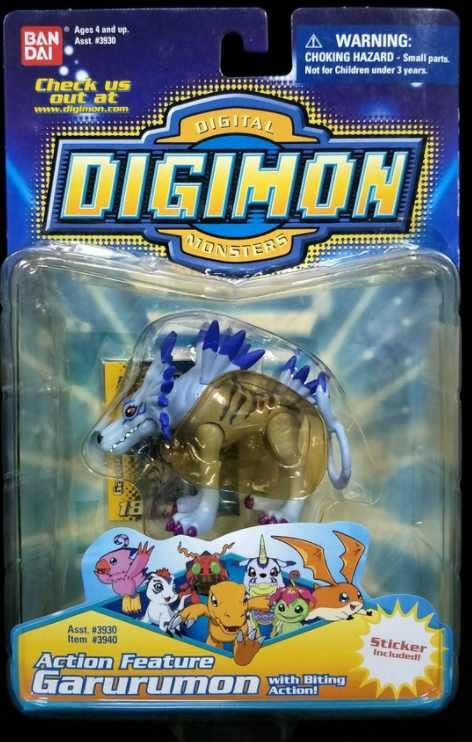 Bandai Digimon Digital Monster 3" Garurumon Action Feature Collection Figure