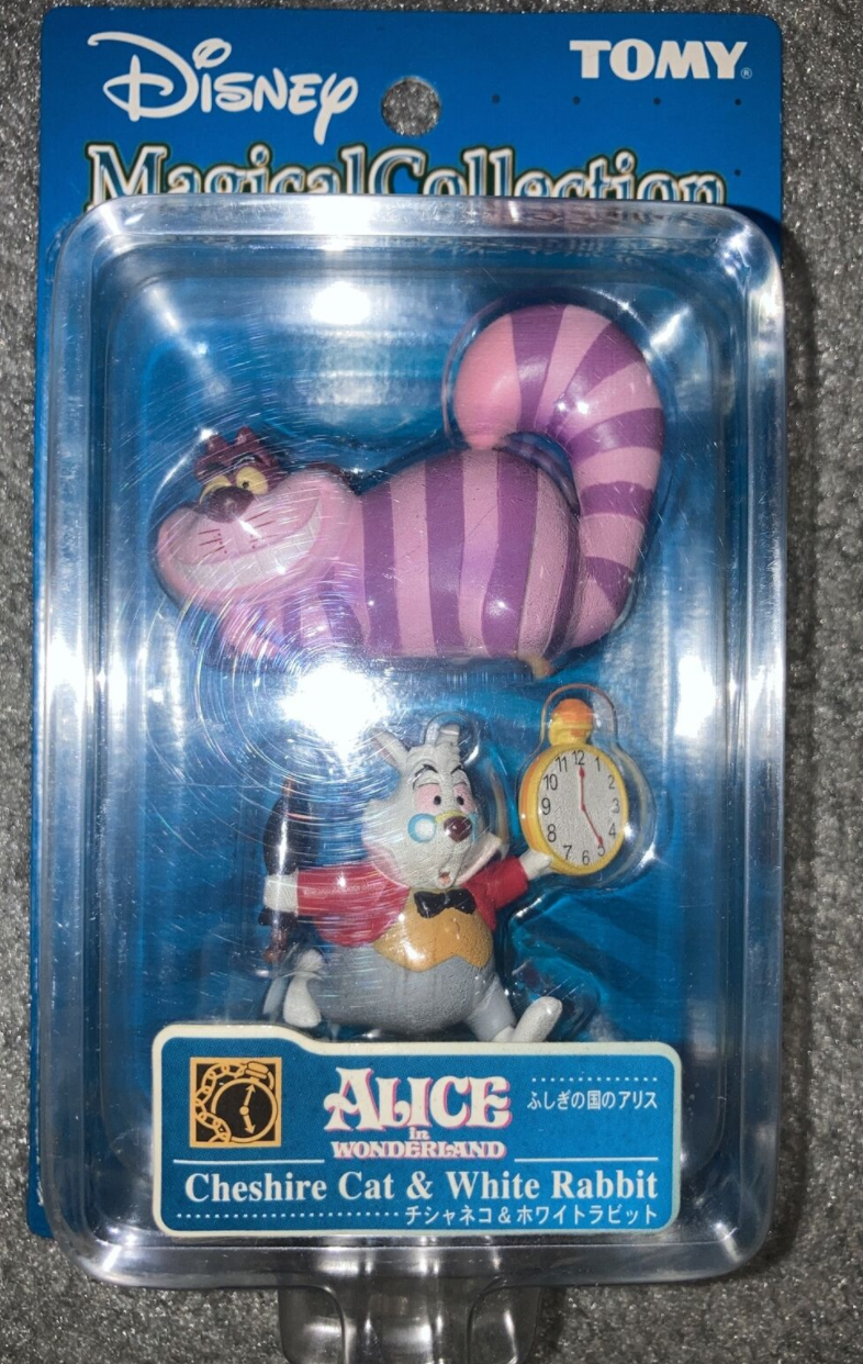 Tomy Disney Magical Collection 127 Alice In Wonderland Cheshire Cat & White Rabbit Trading Figure