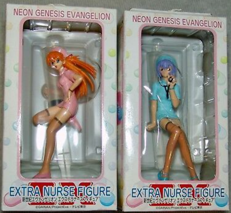 Sega Neon Genesis Evangelion Rei Ayanami & Asuka Langley Extra Nurse 2 Trading Figure Set