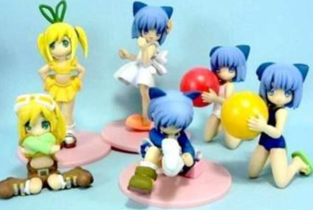 Toy's Works Capsule Gashapon Moetan Lunch Box 16 Mini Figure Set Used