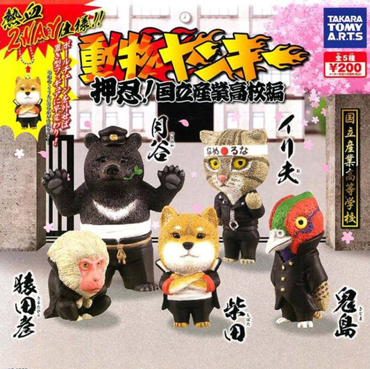Takara Tomy Gashapon Animal High School Part 1 5 Strap Collection Figure Set