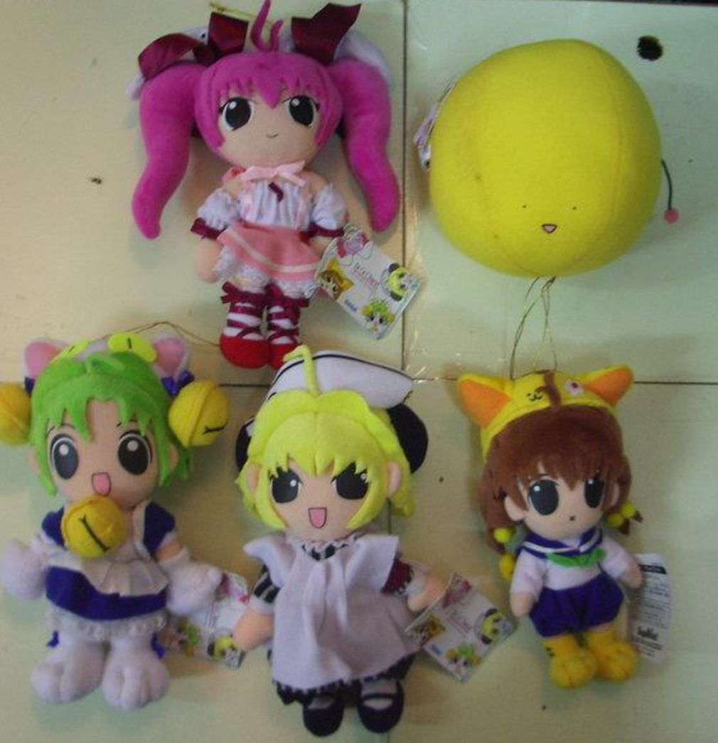 Sega Di Gi Charat 5 6" Plush Doll Figure Set