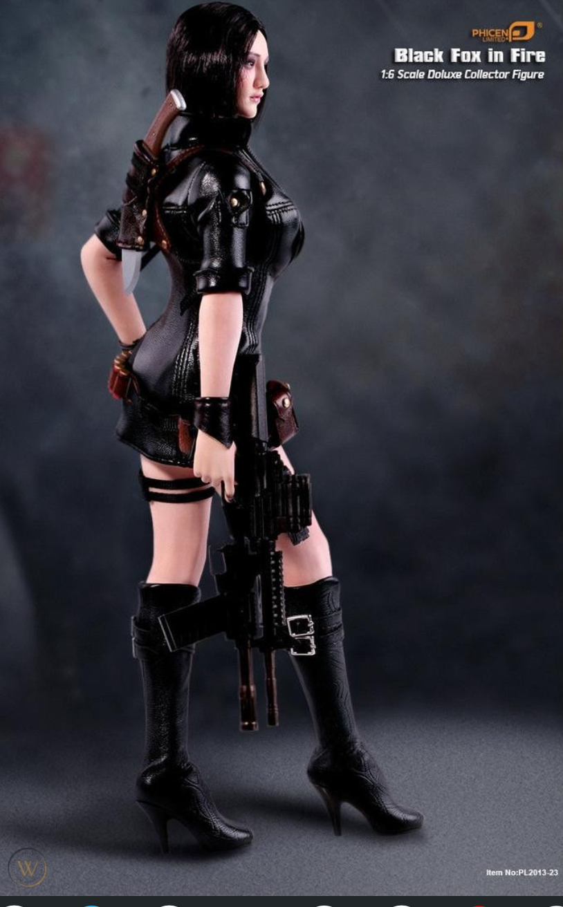 Phicen 1/6 12" PL2013-23 Black Fox in Fire Action Figure