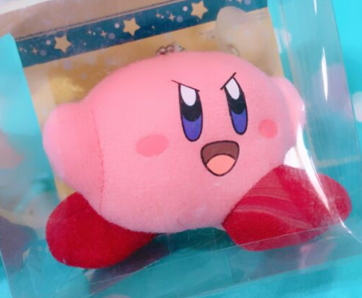 Nintendo Kirby's Dream Land Kirby Mini Plush Doll Key Chain Holder Strap 2" Figure Type B