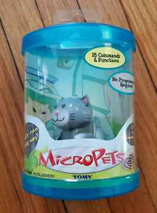 Tomy Micropets My Little Pet Electronic Interactive Toy Grey Cat Trading Figure