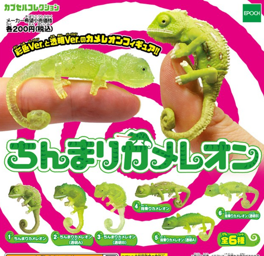 Epoch Gashapon Swallow Chameleon Ring 6 Collection Figure Set