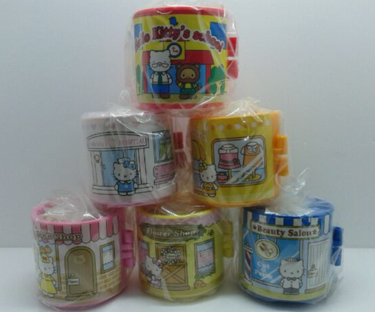 Bandai 2006 Sanrio Hello Kitty Gashapon 6 Mini House Figure Set