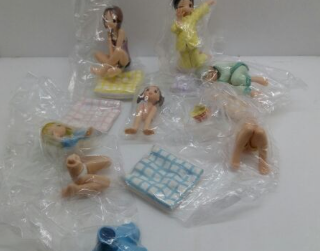 Toy's Works Capsule Ichigo Mashimaro Strawberry Marshmallow Gashapon Pajama ver Type B 5 Figure Set