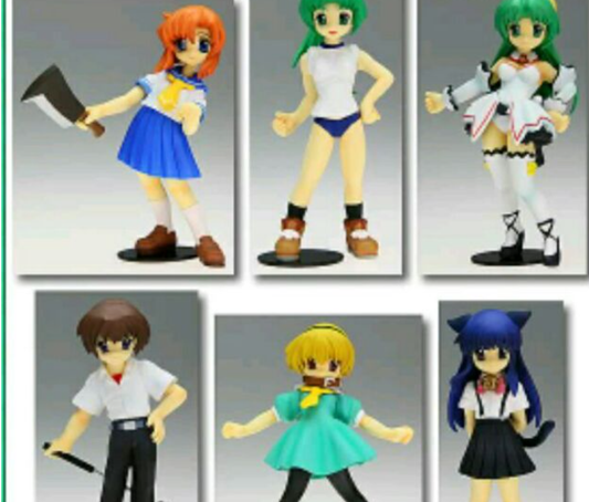 Spring Higurashi no Naku Koro Ni When They Cry 6 2P ver Trading Figure Set