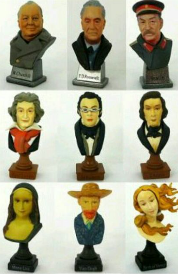 F-toys 2004 Historical Celebrities 9+1 Secret Trading Figure Set