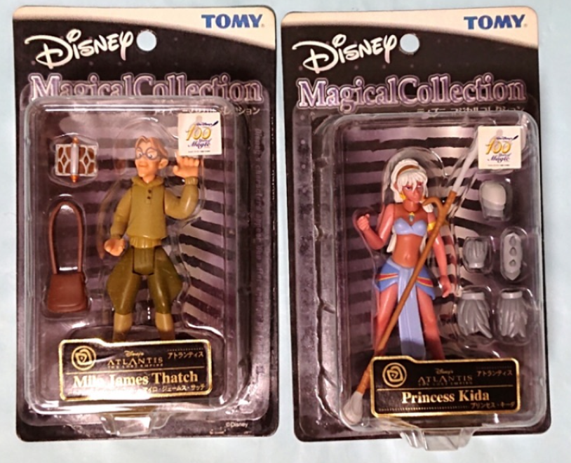 Tomy Disney Magical Collection Atlantis 005 Princess Kida 006 Milo James 2 Trading Figure Set