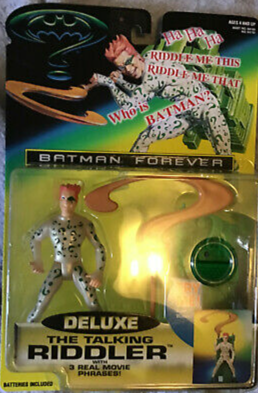 Kenner 1995 Batman Forever Deluxe The Talking Riddler Action Figure