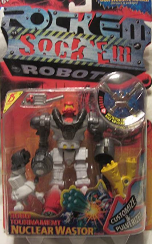 Mattel 2001 Rock'em Sock'Em Robots Robo Tournament Nuclear Wastor Action Figure