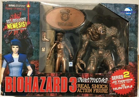 Moby Dick Toys Biohazard 3 Real Shock Series 2 Jill Valentine S.T.A.R.S ver VS Hunter B Action Figure Set