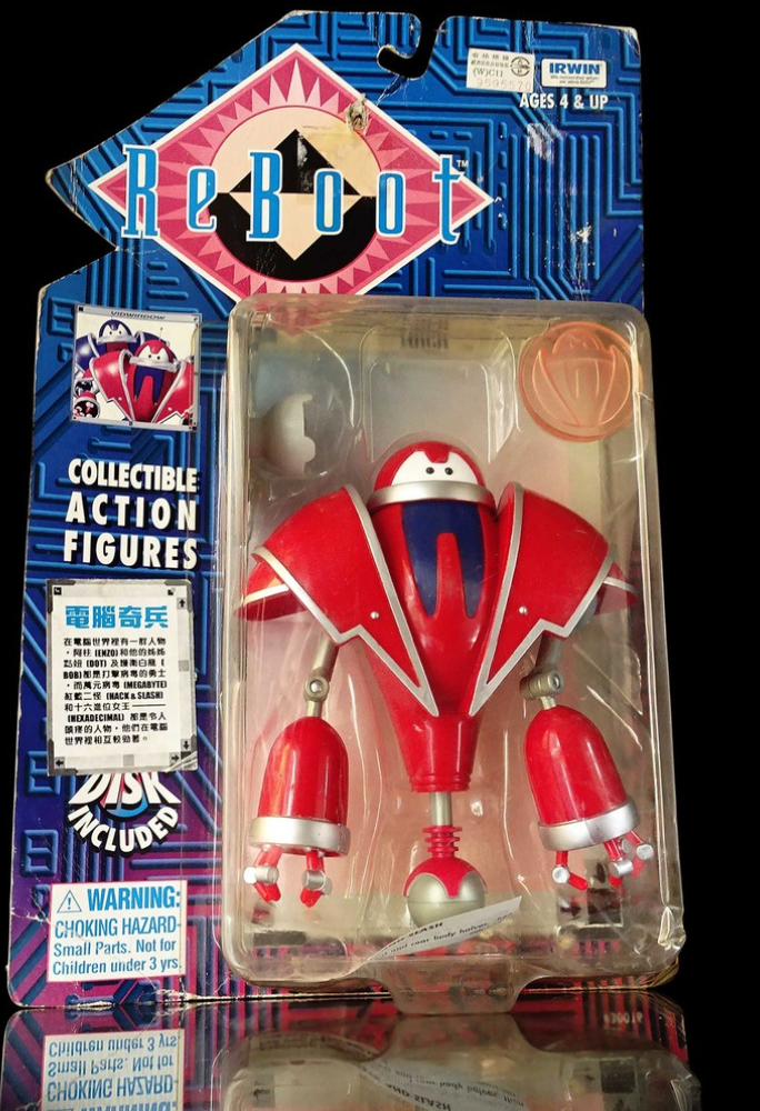 Irwin toys 1995 Reboot Collectible Hack Action Figure