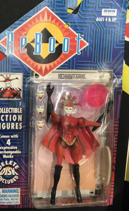 Irwin toys 1995 Reboot Collectible Hexadecimal Action Figure