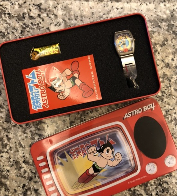 Tezuka Production Astro Boy Watch Authentic Metal Box Set Type B Used